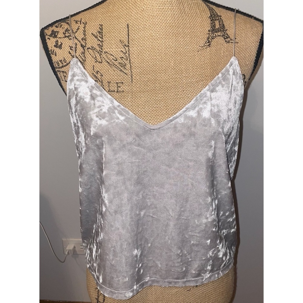 DIVIDED By H+M Velvet Spaghetti Strap Tank